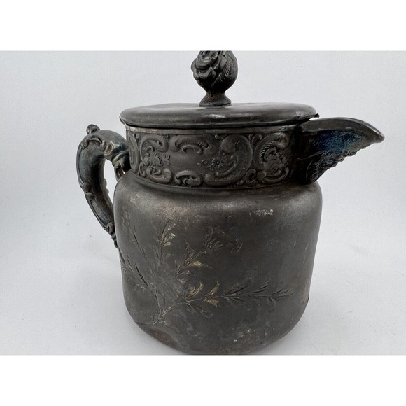 Vintage Warren Silver Plate Co. Tableware Antique Floral Silver-Plated Tea Pot‎ - Picture 2 of 8